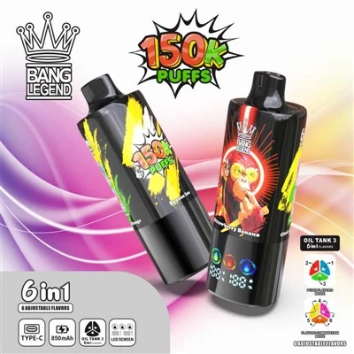 Finscéal BANG 150K PUFFS VAPE — Tagarmharc Nua do Thoitíní E indiúscartha Ard...