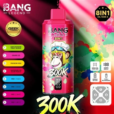 Bang Legend 300000: Díghlasáil Eispéireas Nua E-toitíní, Bain sult as 300,000...