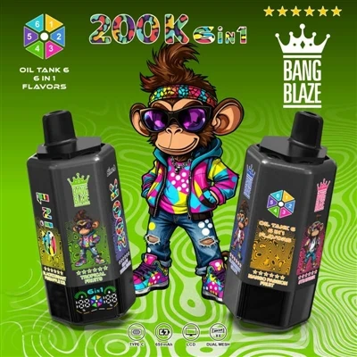 BANG BLAZE 200000 6i 1: Sé bhlas i gceann amháin, Is féidir leat súgradh leo ...