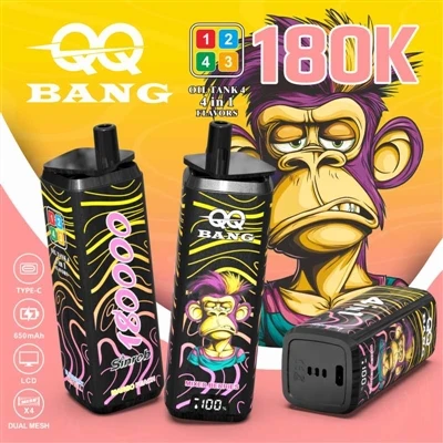 QQ BANG 180K 4in1: An Eispéireas Deiridh Vape Le Ceithre Bhlas in One Go