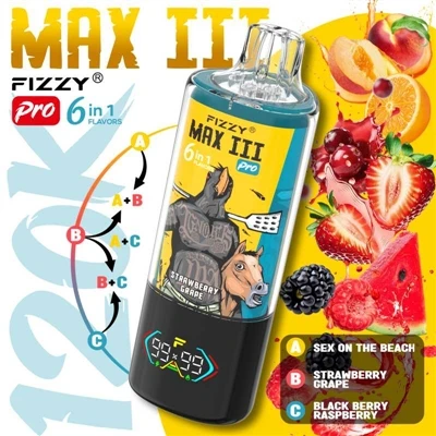 Vape clúimh Fizzy MAXIII Pro 120K: Gléas a Thuigeann Riachtanais Daoine Leisc...