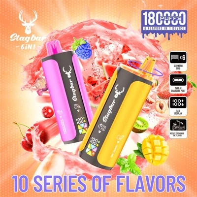 StagBar 6in1 180K Puffs Vape: Nuair nach Bhfuil E-toitíní Aonghinte Níos Mó, ...