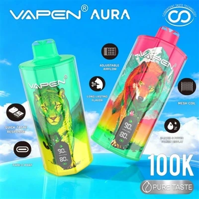 VAPEN AURA 100K: Mar E-toitíní Indiúscartha Cuir isteach Ré an ‘ard-deireadh ...