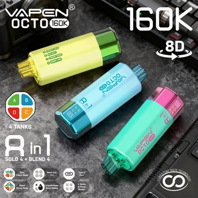 VAPEN OCTO 160K: E-toitín Indiúscartha a Fhoirfíonn an Eispéireas ‘il-blas’.