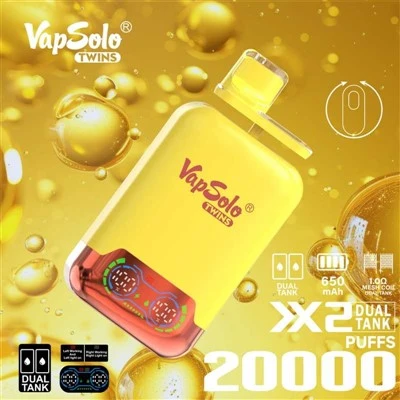 VapSolo Twins 20000 Clúimh Vape Indiúscartha